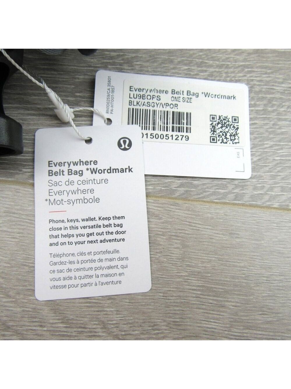 Lululemon Everywhere Belt Bag "Wordmark" Black (1L) Travel Vacation NEW - Picture 15 of 16